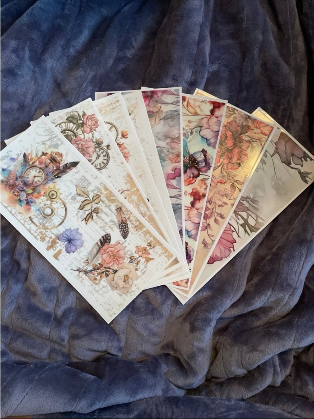 collection of decorative stickers feature floral and vintage-inspired designs
